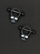 Nipples skull negras (1 unidad