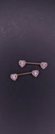 Cham corazones gold (2unidad