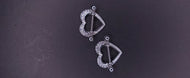 Corazon med diamante (2unidad