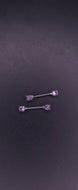 Rose diamante silver nipple (2unidad